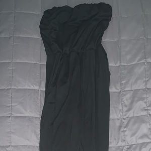 Long strapless one piece